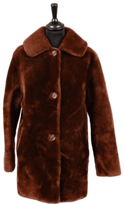 Manteau mi-long Prada en shearling